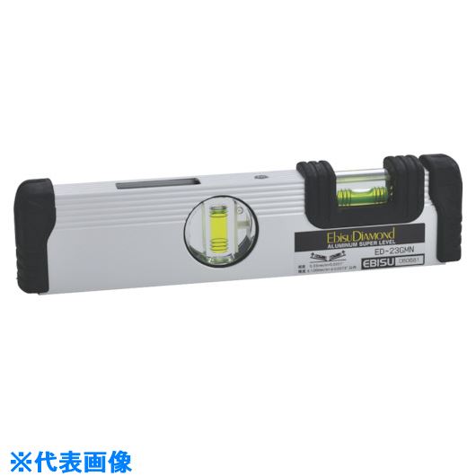 ■エビスダイヤモンド 磁石付Gレベル・土木用 シルバー 230mm ED23GMN(8066685)[送料別途見積り][法人・事業所限定][掲外取寄]