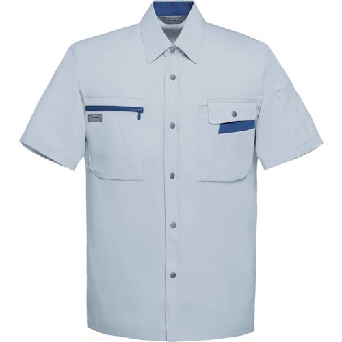 ■アイトス 帯電防止半袖シャツシルバーグレー3L 53260033L(8067422)[送料別途見積り][法人・事業所限定][掲外取寄]