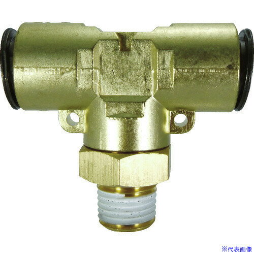 ■チヨダ チューブ継手 フジメイルブランチティ(金属) 12mm・R1/4 1202MT(8083218)