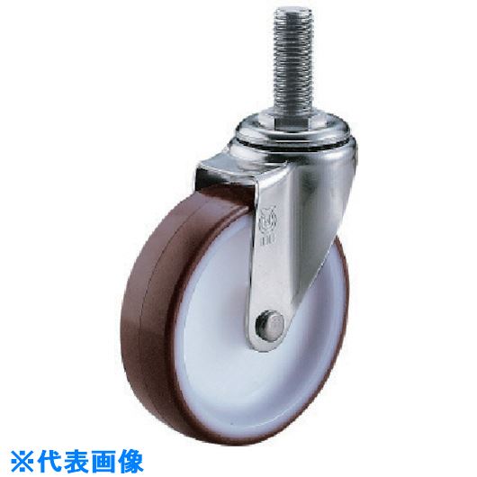 ■ユーエイ ねじ込み式 自在 キャスター ウレタン 車輪径100mm Eタイプ ET型 ネジ寸法W3/4×40山数10 ET100UHFW3440(8092908)[送料別途お見積り][法人限定][掲外取寄]