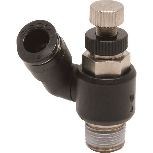 ■PISCO スピードコントローラ フリー メーターイン制御チューブ6ネジR1/8 JSS601B(8095090)[送料別途お見積り][法人限定][掲外取寄]