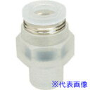 ■PISCO チューブフィッティングPP ストレート ネジ部材質:PP PPC1204(8095674)