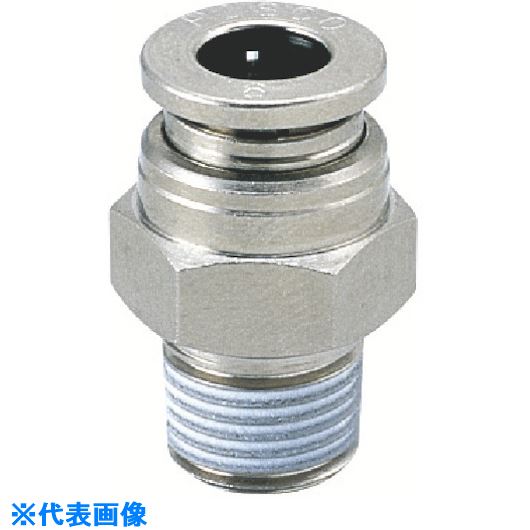 Air Tools - ■PISCO チューブフィッティングブラスストレート チューブ12ネジR1/2ゴムFKMカバー無 KC12041F(8095998)×10[送料別途お見積り][法人限定][掲外取寄]