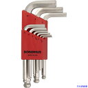 ■BONDHUS 六角棒レンチセット ボールポイント・L−レンチ ショート メッキ 9本組(1.5−10mm) BLX9MSB(8108...