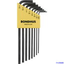 ■BONDHUS 六角L-レンチ ロング インチ セット8本組(0.050-5/32) HLX8(8108454)