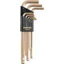 ■BONDHUS ボールポイント・L−レンチ ゴールド セット9本組(1.5−10mm) BLX9MG(8108886)
