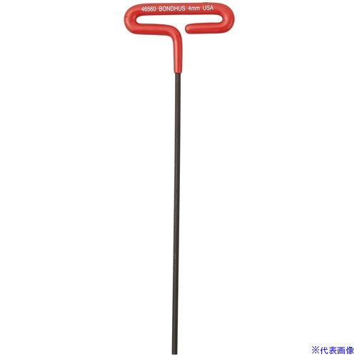 Wrenches - ■BONDHUS ループ・T−ハンドル ロング(クッション・グリップ付) 4mm 46560(8108893)[送料別途お見積り][法人限定][掲外取寄]
