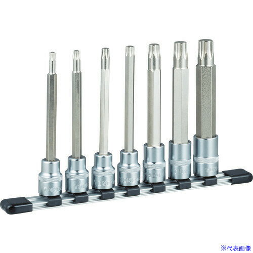 ■TONE ヘックスローブソケットセット ロングトルクスソケットセット(強力タイプ・ホルダー付) 差込角12.7mm HTX407L(8109619)
