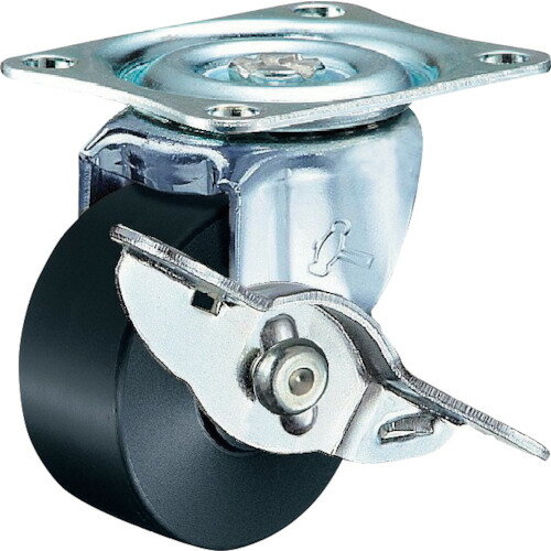 ■ハンマー Gシリーズ旋回式MCナイロン車輪 50mm ストッパー付 415GMC50(8140605)[送料別途お見積り][法..