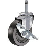 ■ハンマー 差込み旋回式ゴム車輪 85mm ストッパー付 415KR85(8140920)[送料別途お...