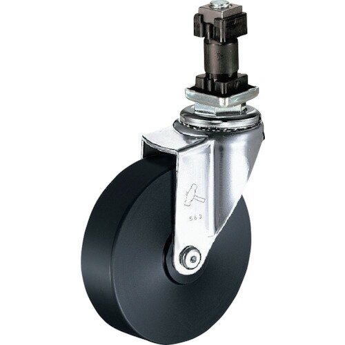 ■ハンマー パイプ差込み旋回式MCナイロン車輪 100mm 角25用 4204ENMC100(8141079)[...