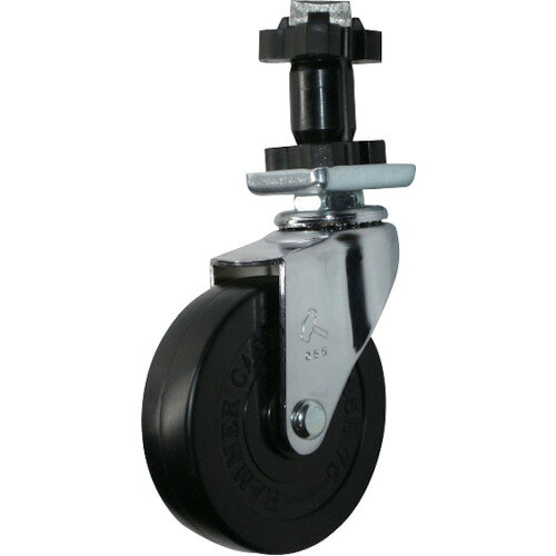 オレンジブック トラスコ中山　TRUSCOハンマー パイプ差込み旋回式ゴム車輪 85mm 角25用 〔品番:4204ENR85〕[ 注番:8141210]特長仕様●許容荷重(daN)：50●取付高(mm)：107●軸長(mm)：52●取付パ...