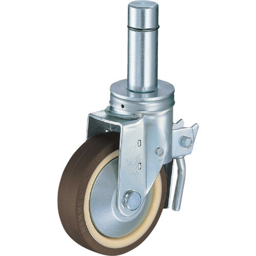 ■ハンマー 足場用旋回式ウレタン車輪(ナイロンホイール・ボールベアリング)150mm トータルロック 505SKUB150(8141536)[送料別途お見積り][法人限定][掲外取寄]