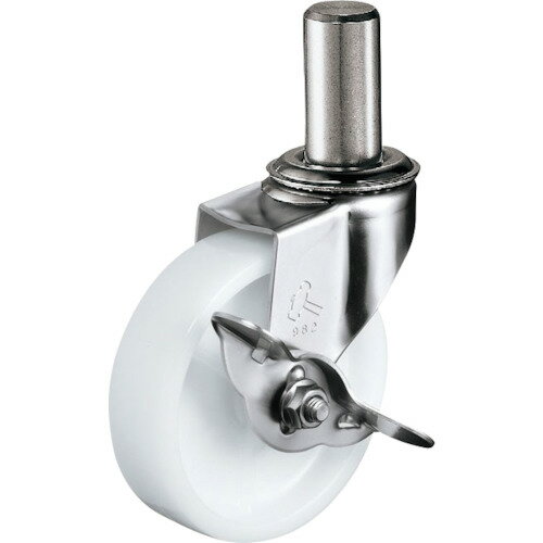 ■ハンマー EKシリーズオールステンレス 旋回式ナイロン車輪75mm ストッパー付 315EKN75(8141929)[送料別途お見積り][法人限定][掲外取寄]
