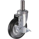 ■ハンマー 差込み式 旋回式ゴム車輪 150mm ストッパー付 413SKR150(8142358)