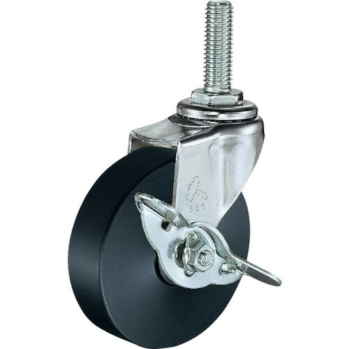 ■ハンマー ねじ込み旋回式MCナイロン車輪 75mm ストッパー付 415EAMC75(8142375)[送料別途お見積り][法人限定][掲外取寄]