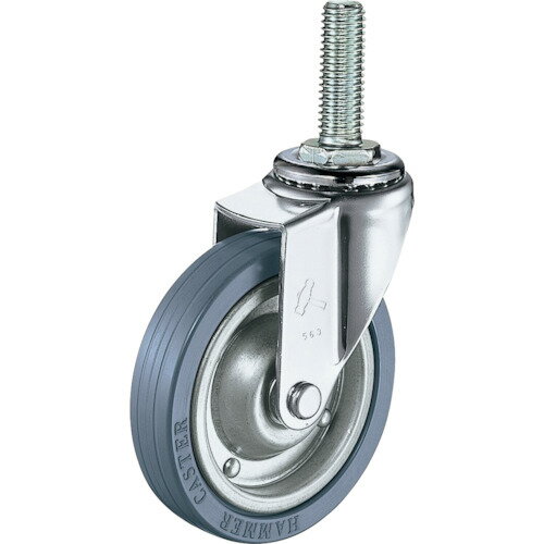 ■ハンマー ねじ込み旋回式ゴム車輪(スチールホイール)65mm M12 420EAPR65(8142645)[送料別途お見積り][法人限定][掲外取寄]