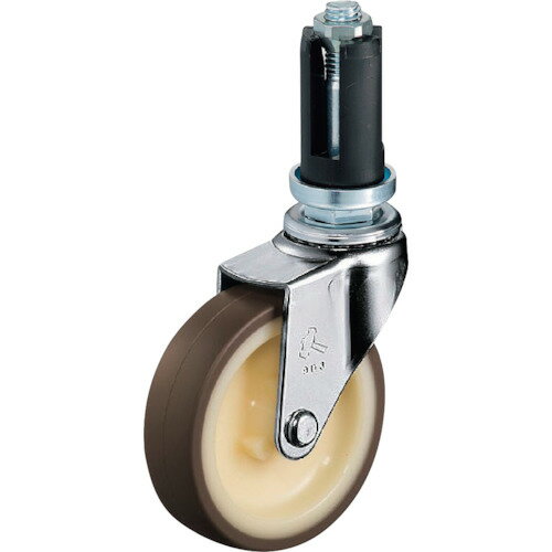 ■ハンマー パイプ差込み旋回式ウレタン車輪(ナイロンホイール)65mm φ22〜24用 4203EUUR65(8143161)[送料別途お見積り][法人限定][掲外取寄]