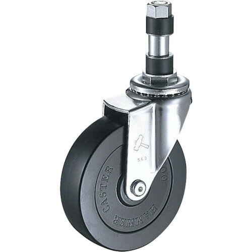 樂天商城 - ■ハンマー パイプ差込み旋回式ゴム車輪 100mm φ21用 4205EXR100(8143239)[送料別途お見積り][法人限定][掲外取寄]