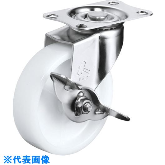 ■ハンマー Eシリーズオールステンレス 旋回式ナイロン車輪 85mm ストッパー付 315E...