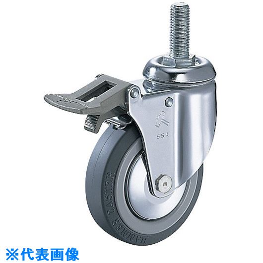 ■ハンマー オールステンレスねじ込み旋回式ウレタン車輪 150mm トータルロック 915SMAKUB150(8144478)[送料別途お見積り][法人限定][掲外取寄]