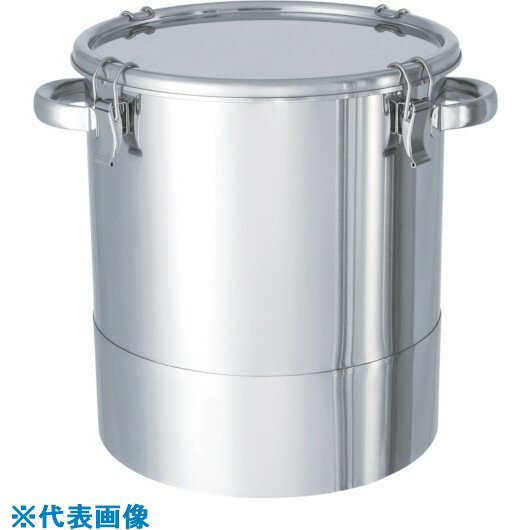 ■日東 ステンレスタンク鏡板型クリップ式密閉容器20L DTCTH30(8147025)[法人・事業所限定][外直送元]