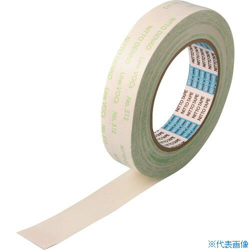 オレンジブック トラスコ中山　TRUSCO日東 低VOC両面テープ(粗面接着タイプ) No.512 20mm×20m ホワイト 〔品番:51220〕[ 注番:8160320]特長●有機溶剤（トルエン、キシエン、酢酸エチルなど）を使用していません。●VOCの放散量が、厚生労働省の室内濃度指針値以下です。●基材に不織布を使用しており、被着体への馴染み・追従性が良好です。●低臭、低VOCです。●粗面接着性に優れます。用途●自動車内装部品の接着に。●住宅室内部材の接着に。●家電・OA機器の部品固定に。仕様●色：白●幅(mm)：20●長さ(m)：20●厚さ(mm)：0.15●粘着力(N/10mm)：7.4仕様2材質/仕上●基材：不織布●粘着剤：無溶剤型アクリル系セット内容/付属品注意原産国（名称）日本JANコード4953871221561本体質量124gオレンジブック トラスコ中山　TRUSCO日東 低VOC両面テープ(粗面接着タイプ) No.512 20mm×20m ホワイト 〔品番:51220〕[注番:8160320][本体質量：124g]《包装時基本サイズ：120×120×20》〔包装時質量：132g〕分類》梱包用品》テープ用品》両面テープ☆納期情報：仕入れ先通常在庫品 (欠品の場合有り)