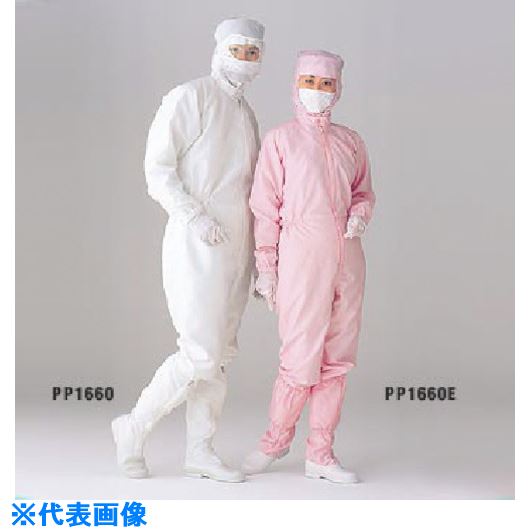 オレンジブック トラスコ中山　TRUSCOGOLDWIN ACフロントファスナーワンピース PP1660 〔品番:PP1660PS〕[ 注番:8161445]特長●オートクレーブ耐久性に優れた素材「プリータCFA」を使用したスタンダードなフロントファスナーワンピースです。●衿ボタン、袖口、裾口、ウェストゴム、ファスナーについてもオートクレーブ耐久性を持ち従来の無菌衣とは違った耐久性を追求しています。●裁断面のケバ立ちを押さえるためにレーザー裁断を採用しており、他にも縫製糸の縫い初め等に出る糸を熱によるカット方法を採用する事により糸のケバ立ちによる異物の落下を防ぎます。●受注生産品です。仕様●色：ピンク●サイズ：S●胸囲(cm)：78〜88●ウエスト(cm)：58〜68●ヒップ(cm)：84〜94仕様2●対応目安：クラス100〜1000(グレードA、B)オートクレーブ対応●フロントファスナー型材質/仕上●プリータCFA(ポリエステル)セット内容/付属品注意●クリーンパック品ではありません。●フード・マスク・手袋・靴類は別売です。原産国（名称）日本JANコード本体質量360gオレンジブック トラスコ中山　TRUSCOGOLDWIN ACフロントファスナーワンピース PP1660 〔品番:PP1660PS〕[注番:8161445][本体質量：360g]《包装時基本サイズ：380×270×58》〔包装時質量：480g〕分類》研究用品》クリーンルーム関連用品》ウェア・白衣☆納期情報：メーカー取り寄品（弊社より発送）