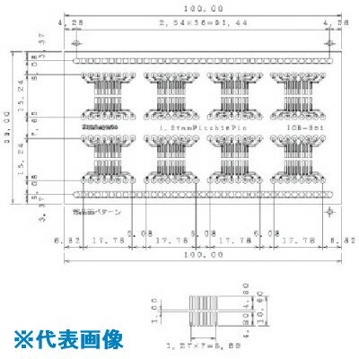 ■サンハヤト シール基板 55×100mm 穴径0.9φ ICB061(8163095)[送料別途お見積り][法人限定][掲外取寄]