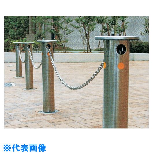 ■メドーマルク ステンレス製ポールタイプ(上下式) ポール径76.3×t2.0×H700mm(販売一時停止中) J8CNT(8166705)[法人限定][外直送元]