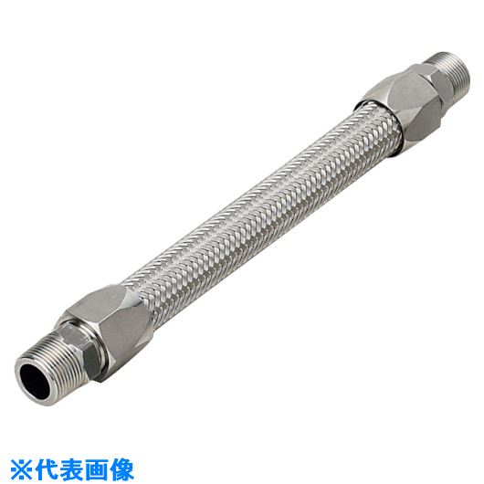 ■NFK ライトユニオン式(メタルタッチ無溶接式)フレキシブルホース オス×オス型 継手SUS304(ALLSUS304) ..