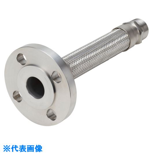 ■NFK ニップル×フランジ式(ラップジョイント型)フレキシブルホース/柔軟チューブ仕様 継手SUS304(ALLSUS304) 20A×300L NK1500X2600SA10K30420A300(8172040)[送料別途見積り][法人・事業所限定][掲外取寄]