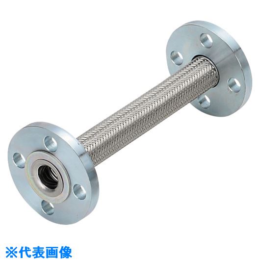 ■NFK フランジ式(無溶接)フレキシブルホース フランジ10K/SS400(接液部SUS304) 20A×500L NK330010KSS40..