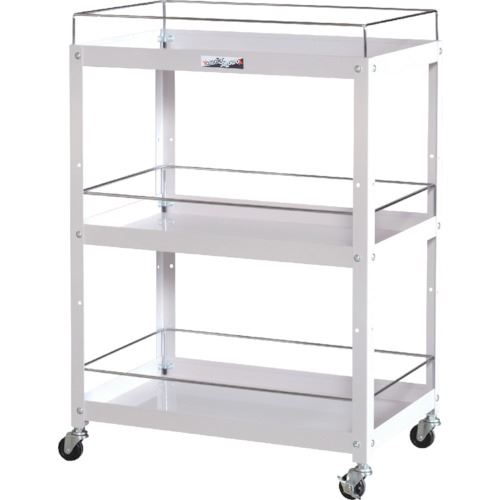 オレンジブック トラスコ中山　TRUSCOヤマテック コンビニワゴン コボレ止め付 3段タイプ W600×D400×H870mm パールピンク 〔品番:WCF3P〕[ 注番:8178313]特長●脱着式の総高さ100mmのこぼれ止めフレームがついた便利なワゴンです。●上段3方囲い仕様用途●工場。●オフィス。仕様●最大積載量(kg/台)：50●段数(段)：3段●W(mm)：600●D(mm)：400●H(mm)：871●全体均等耐荷重(自重含む)(kg)：50仕様2●W600×D400×H871mm●コボレ止め付●50φゴムキャスター(ストッパー付2個・ストッパーなし2個)●全体均等耐荷重50kg(自重含む)材質/仕上●スチールセット内容/付属品注意原産国（名称）日本JANコード4580102847179本体質量12.3kgオレンジブック トラスコ中山　TRUSCOヤマテック コンビニワゴン コボレ止め付 3段タイプ W600×D400×H870mm パールピンク 〔品番:WCF3P〕[注番:8178313][本体質量：12.3kg]分類》物流・保管用品》ツールワゴン》スチール製ワゴン（溶接一体構造）☆納期情報：オレンジブック掲載以外でメーカー直送品（送料元払い）【法人限定＝会社名ご記入お願い致します。】※北海道・沖縄・離島は運賃別途商品も含む