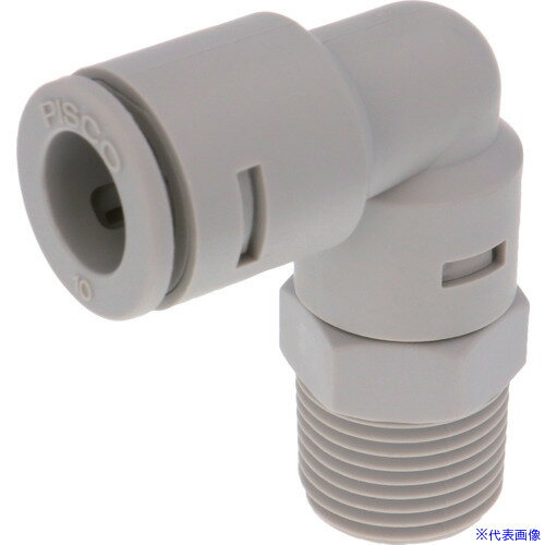 ■PISCO ケミカル継手 チューブフィッティングケミカル エルボチューブ10MMネジR3/8 APL1003(8181022)(4.0)