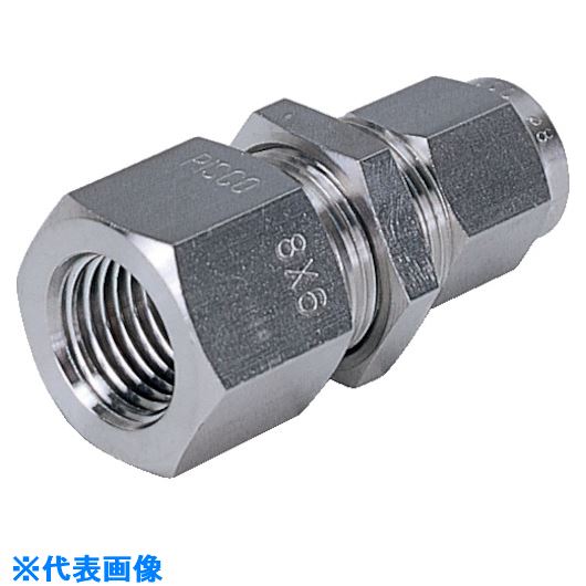 ■PISCO SUS316締付継手 メス隔壁ストレートチューブ1210ねじR3/8 NSMF121003(8181706)[送料別途お見積り][法人限定][掲外取寄]