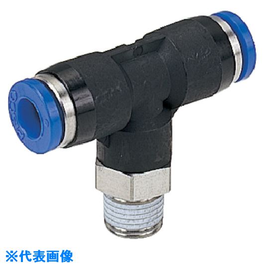 ■PISCO 耐腐蝕性SUS303相当継手 ティーチューブ8ネジR1/4 SPB802(8182042)[送料別途お見積り][法人限定..