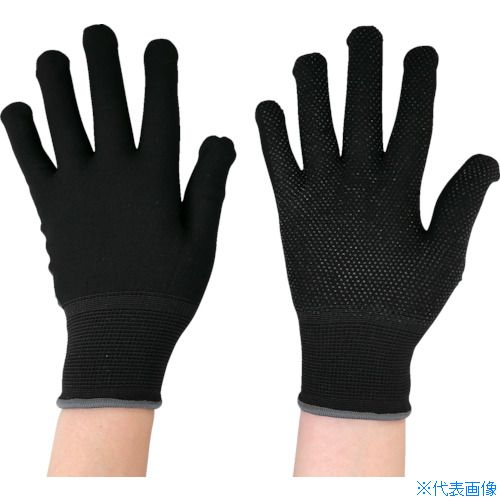 オレンジブック トラスコ中山　TRUSCO丸和ケミカル ぴたっと手袋 すべり止め付き Mサイズ 〔品番:S9〕[ 注番:8182667]特長●極薄の手袋に極小のすべり止めが付いており、作業性の良い手袋です。用途●精密作業。●軽作業。●一般作業。仕様●色：ブラック/ブラック●サイズ：M●ゲージ数：13●全長(cm)：21●手のひら周り(cm)：19●中指長さ(cm)：7●厚さ(mm)：0.8●リストカラー：グレー仕様2●13ゲージ編●厚さ：0.8mm●すべり止め付き材質/仕上●手袋：ナイロン●すべり止め：塩化ビニール樹脂セット内容/付属品注意原産国（名称）ベトナムJANコード4969286073091本体質量19gオレンジブック トラスコ中山　TRUSCO丸和ケミカル ぴたっと手袋 すべり止め付き Mサイズ 〔品番:S9〕[注番:8182667][本体質量：19g]《包装時基本サイズ：270×120×5》〔包装時質量：19g〕分類》保護具》作業手袋》すべり止め手袋☆納期情報：仕入れ先通常在庫品 (欠品の場合有り)