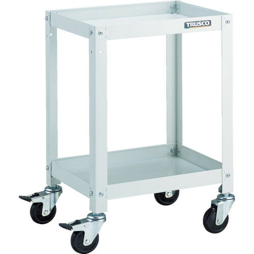 ■TRUSCO ツールワゴン ラビットワゴン 400X350 ゴム車輪 ホワイト RBW642W(8183131)