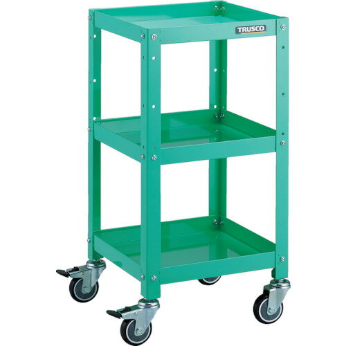 ■TRUSCO ツールワゴン ラビットワゴン 360X360 ウレタン車輪 ヤンググリーン RBW733UYG(8183146)