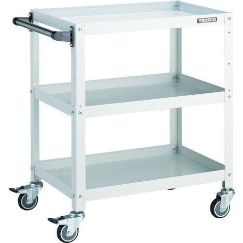 ■TRUSCO ツールワゴン ラビットワゴン 600×400×H740 ハンドル付 ウレタン車輪 ホワイト RBW763HUW(8183..