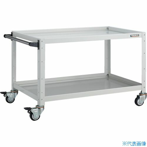 ■TRUSCO ツールワゴン バーディワゴン 900X600XH600 2段 ホワイト BDW692W(8183757)