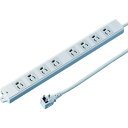 ■SANWA 工事物件タップ 抜け止めコンセント 8個口 L型 ケーブル長1m TAPKE8L1(8184045)