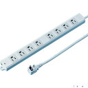 ■SANWA 工事物件タップ 抜け止めコンセント 8個口 L型 ケーブル長3m TAPKE8L3(8184046)