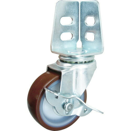 ■TRUSCO アングル式ウレタンキャスター 自在S付き Φ75 TYSA75URS(8188191)