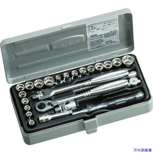 ■TONE ソケットレンチセット 6角タイプ 差込角6.35mm 25点セット S2187C(8188764)