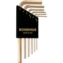 ■BONDHUS 六角L−レンチ ショート ゴールド セット6本組(1.5−5mm) HLX6MSG(8218828)