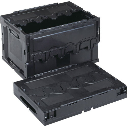 Garden Boxes - ■RISU 導電性コンテナ 610054 折りたたみコンテナーCF−S51A黒 CFES51ABK(8219155)[送料別途お見積り][法人限定][外直送]