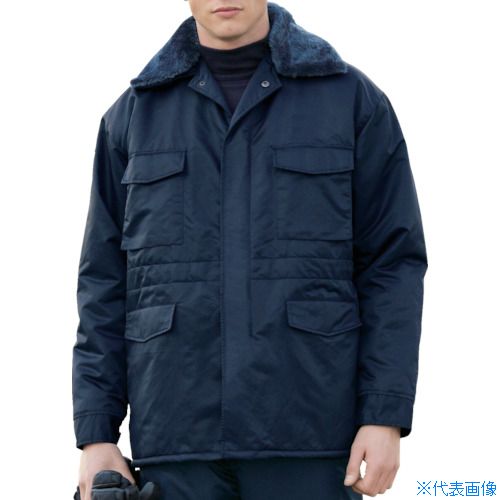 ■ミドリ安全 防寒 ナイロンカストロコート ネイビー L M6507UEL(8219554)