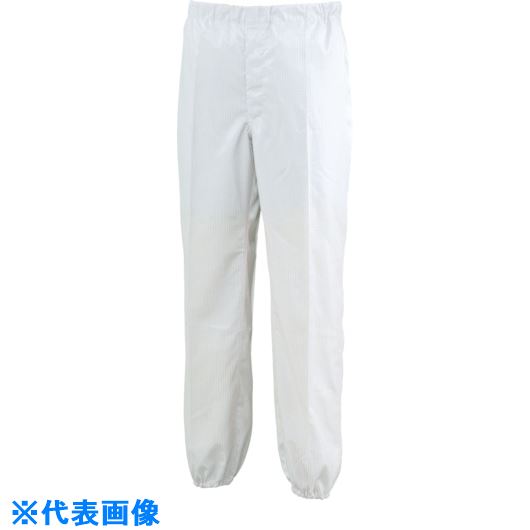 ■ミドリ安全 スラックス クリーンウェア ホワイト 5L CM3208W5L(8259038)[送料別途お見積り][法人限定][掲外取寄]